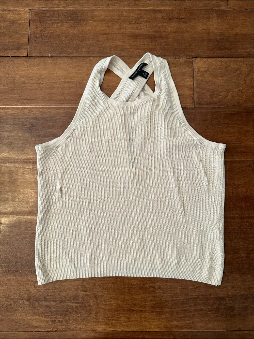 Banana Republic Cream Ribbed Tank